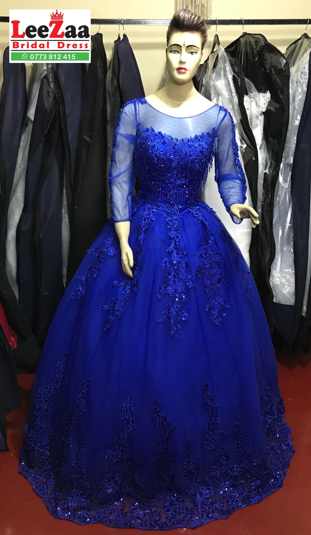 Shoulder royal blue body dress party dress evening gown | Shopee Philippines
