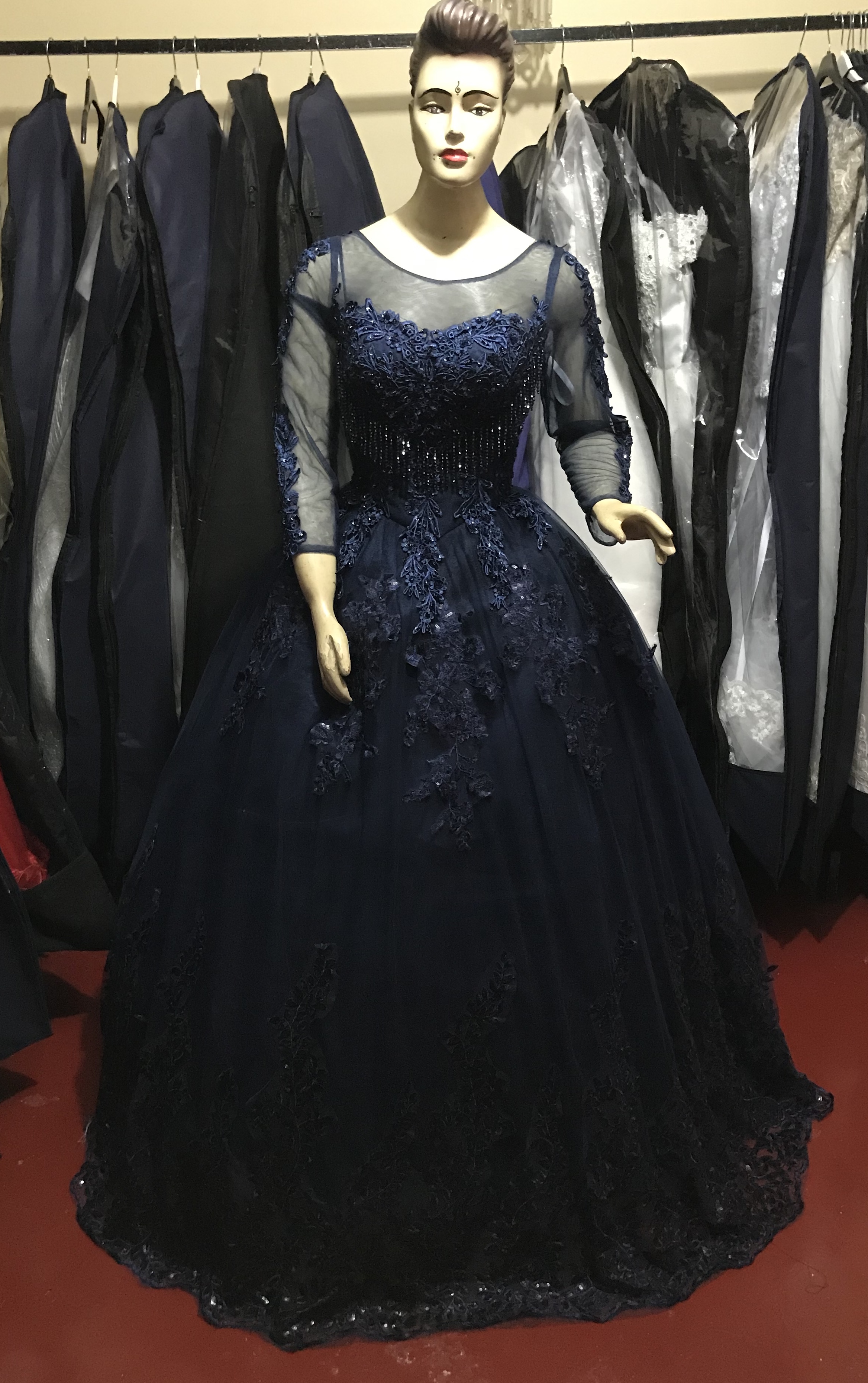 Gown Navy Blue Colour Outlet, 59% OFF ...